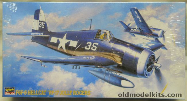 Hasegawa 1/48 F6F-5 Hellcat - (F6F5) VF-17 Jolly Rogers, JT35 plastic model kit